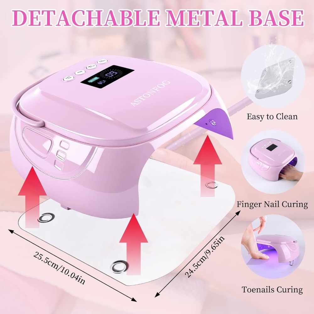 Lilac Purple Cordless Rechargeable UV LED Nail Dryer - Picture 6 of 15
